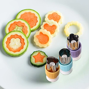 2022 Amazon 6pcs Stainless Steel Vegetable And Fruit Cutter Kitchen Baking Tools Biscuit Mold Biscuit Embossing Mold