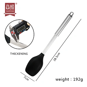 FACTORY CUSTOM ECO FRIENDLY 304 STAINLESS STEEL SILICONE SPOON KITCHEN GADGETS SET KITCHEN COOKING SPOONS