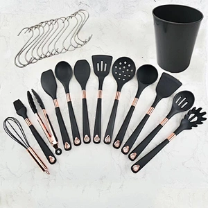 Amazon Hot Selling multi function10 pcs Silicone Cooking Tool Sets Non-Stick cocina de Silicone Kitchen Utensils Sets