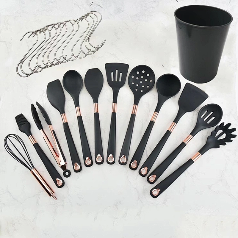 Amazon Hot Selling multi function10 pcs Silicone Cooking Tool Sets Non-Stick cocina de Silicone Kitchen Utensils Sets
