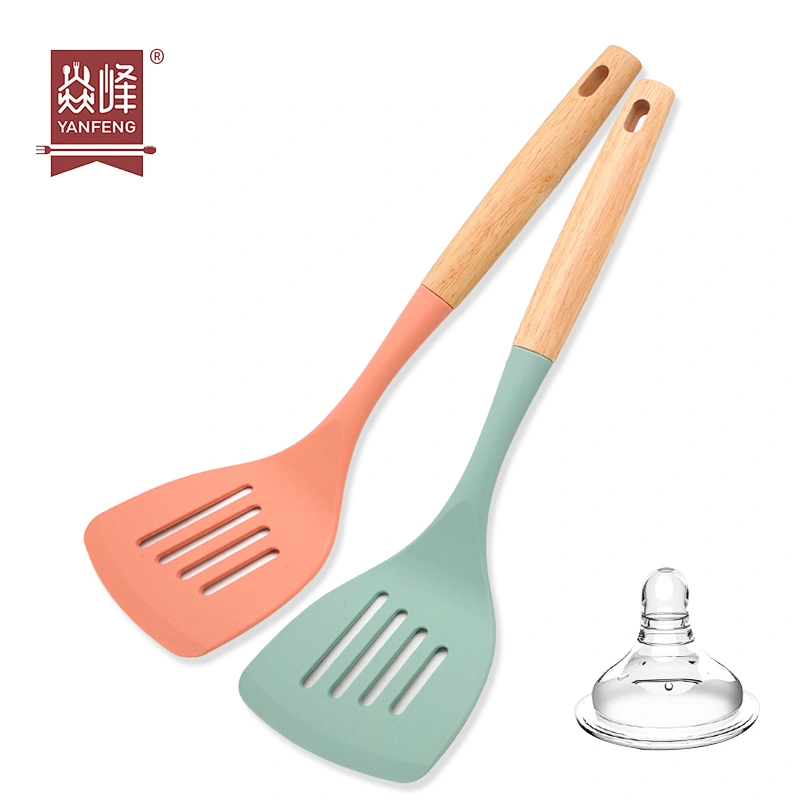 Home Gadgets Kitchen Accessories Kitchen Turners Heat Resistant Kitchen Utensils Silicone Slotted Turner