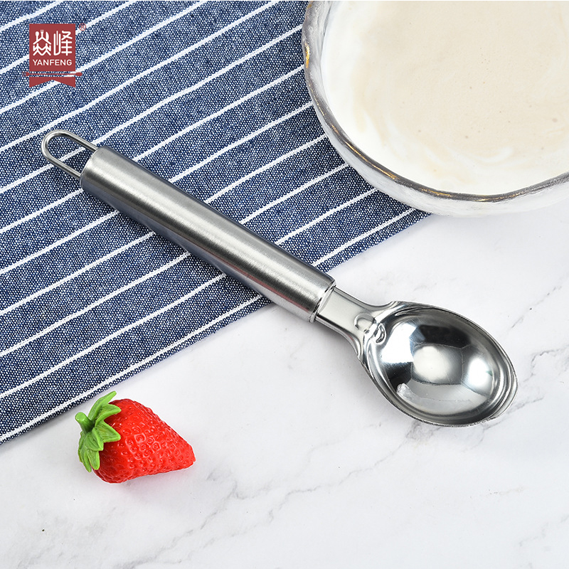 Factory Promotional Wholesale Ice Cream Scoop Kitchen Dessert Spoon Eco-friendly Stainless Steel Ice Cream Tools