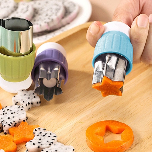 2022 Amazon 6pcs Stainless Steel Vegetable And Fruit Cutter Kitchen Baking Tools Biscuit Mold Biscuit Embossing Mold