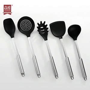 Factory New Design Kitchen Utensils 304 Stainless Steel Cookware Set Kitchen Supplies Kitchen Utensil set With Silicone