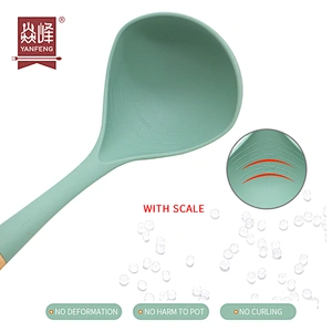 Amazon Products High Quality Kitchen Accessories Silicone Kitchen Ladle Non Stick Heat Resistant Silicone Soup Ladle