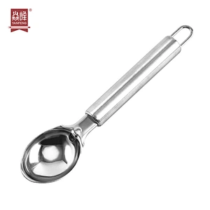 Factory Promotional Wholesale Ice Cream Scoop Kitchen Dessert Spoon Eco-friendly Stainless Steel Ice Cream Tools