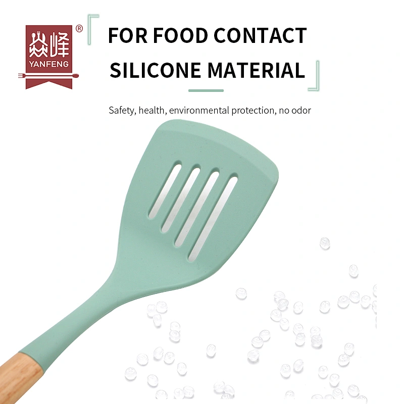 Home Gadgets Kitchen Accessories Kitchen Turners Heat Resistant Kitchen Utensils Silicone Slotted Turner
