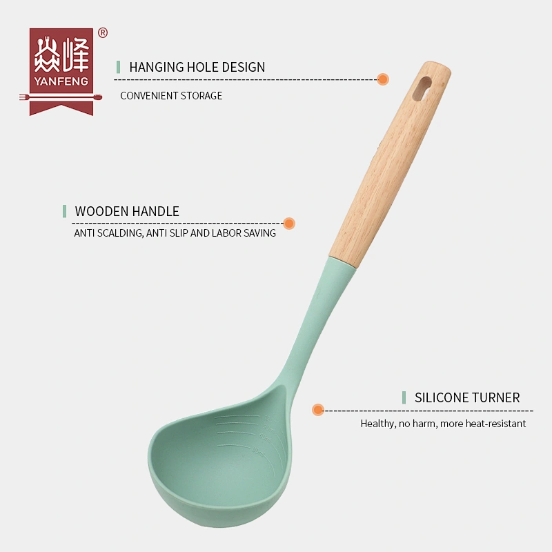 Amazon Products High Quality Kitchen Accessories Silicone Kitchen Ladle Non Stick Heat Resistant Silicone Soup Ladle