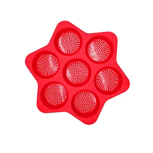 Amazon Hot Sell Eco-friendly Silicone Baking Bread Mold Burger Bun Mold Baking Tools Silicone Hamburger Mold