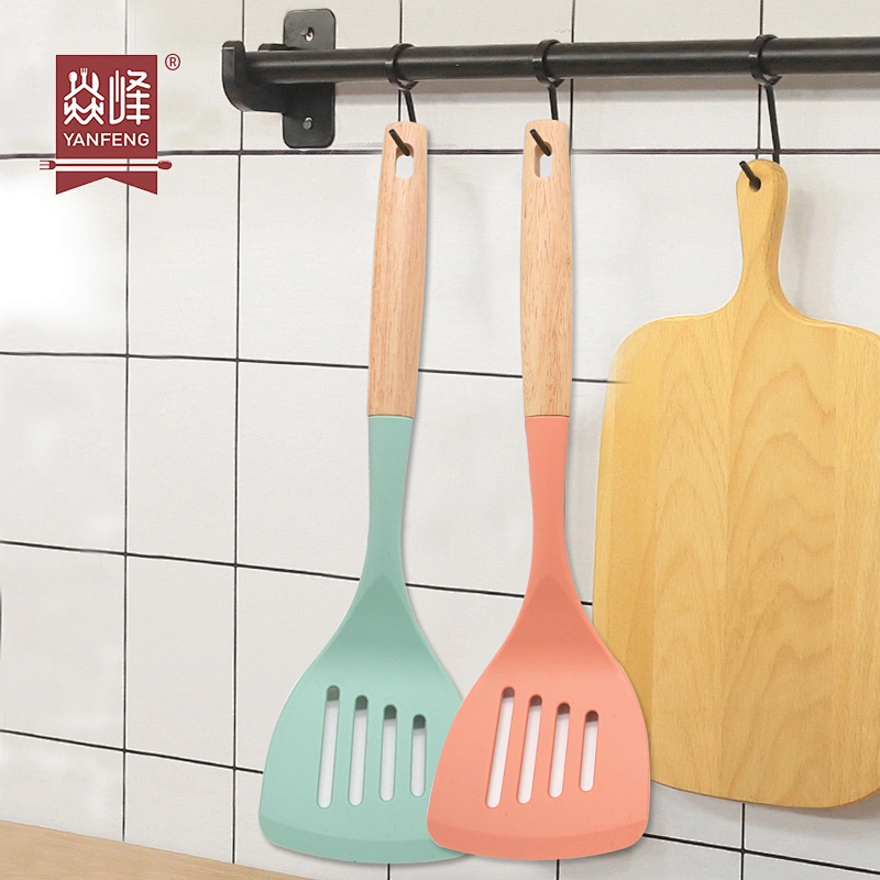 Home Gadgets Kitchen Accessories Kitchen Turners Heat Resistant Kitchen Utensils Silicone Slotted Turner