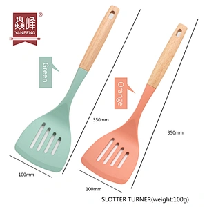 Home Gadgets Kitchen Accessories Kitchen Turners Heat Resistant Kitchen Utensils Silicone Slotted Turner
