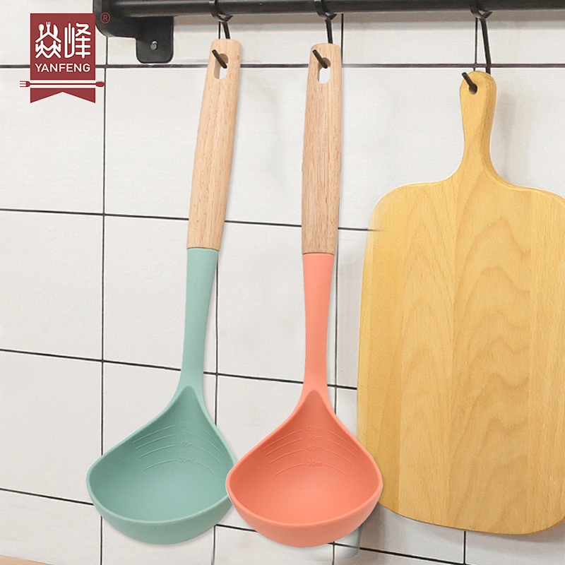 Amazon Products High Quality Kitchen Accessories Silicone Kitchen Ladle Non Stick Heat Resistant Silicone Soup Ladle