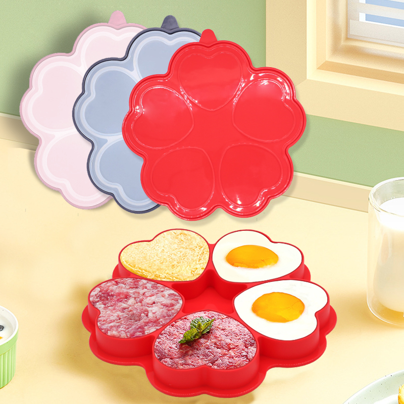 WHOLESALE HEART SHAPED SILICONE MOLDS KITCHEN TOOLS REUSABLE HAMBURGER MEAT MOLD NON-STICK CHOCOLATE SILICONE MOLD