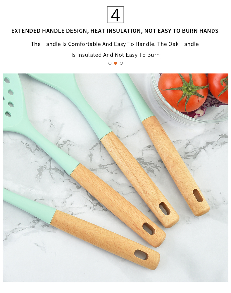 4PCS HOUSE UTENSILS KITCHEN COOKING UTENSILS SETS SILICONE KITCHEN COOKING TOOLS SET KITCHEN GADGETS KITCHENWARE UTENSILS SET