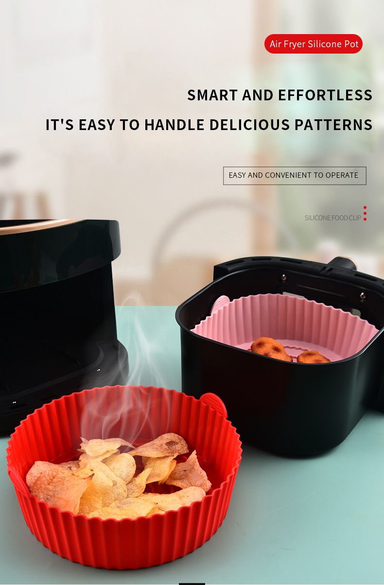 133g Air Fryer Liners Silicone Reusable Silicon Air Fryer Basket Baking Tools Round Cake Silicone Air Fryer Liner