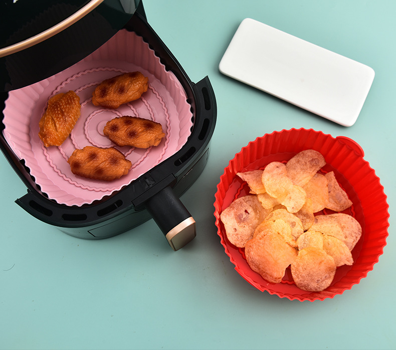 133g Air Fryer Liners Silicone Reusable Silicon Air Fryer Basket Baking Tools Round Cake Silicone Air Fryer Liner