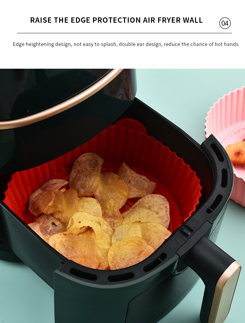 133g Air Fryer Liners Silicone Reusable Silicon Air Fryer Basket Baking Tools Round Cake Silicone Air Fryer Liner