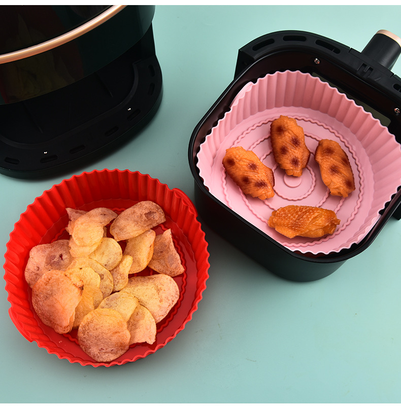 133g Air Fryer Liners Silicone Reusable Silicon Air Fryer Basket Baking Tools Round Cake Silicone Air Fryer Liner