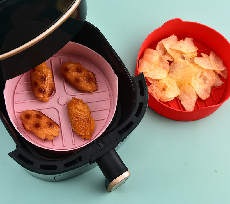 174G SILICONE BAKING PAN REUSABLE FOR AIR FRYER SILICONE POT FOOD SAFE AIRFRYER SILICONE AIR FRYER LINERS