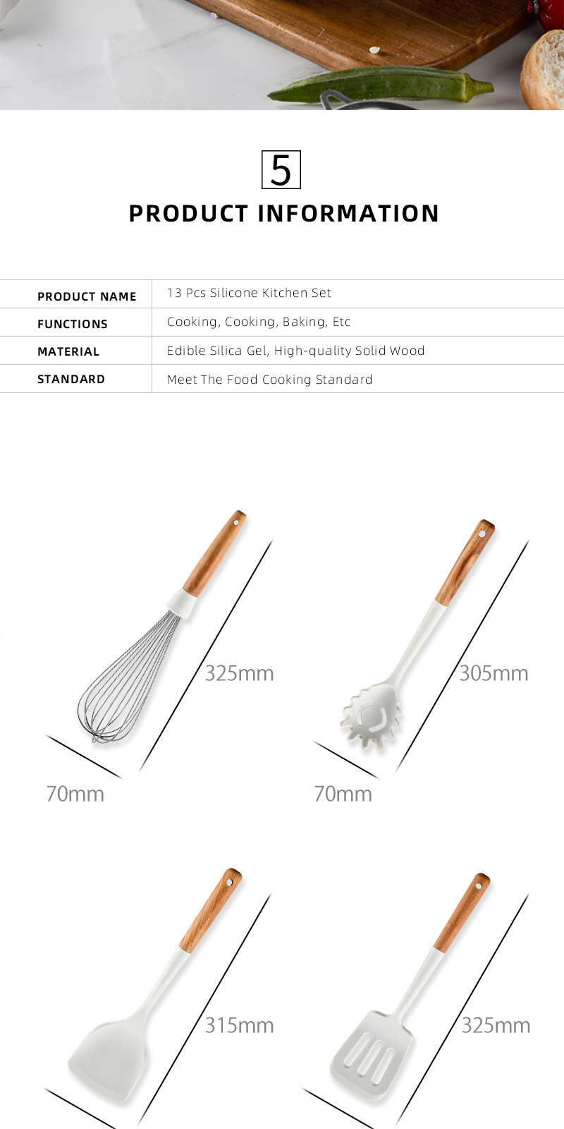 Wooden Handle Kitchenware