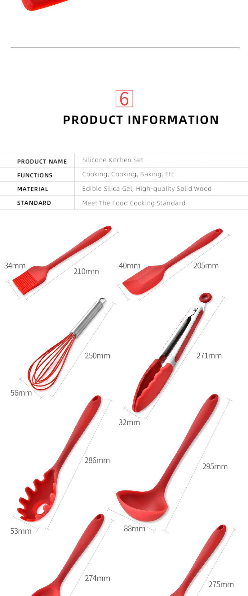 Silicone Kitchen Utensils set