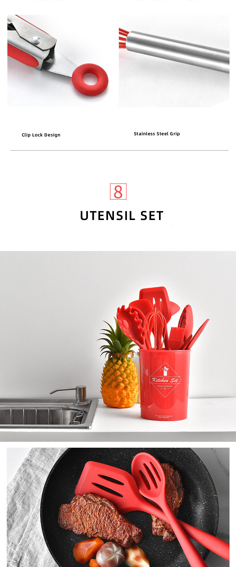 Silicone Kitchen Utensils set