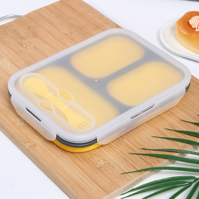 Bento Lunch Box For Adults And Kids 3 Compartment Lunch Box Kitchen Tools Gadgets Food Storage Container
