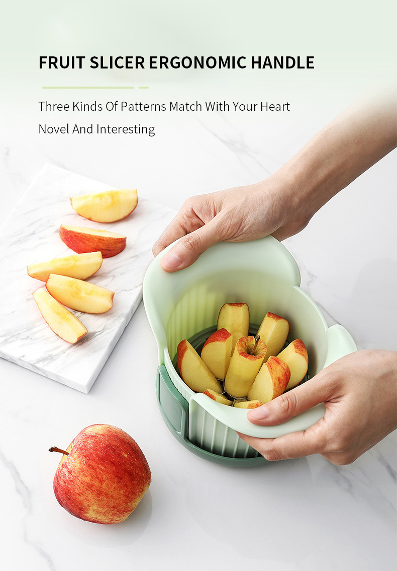 3 In 1 Multifunctional Slicer Corer Cutter Vegetable Fruit Tools Home Gadget Apple Cutter Slicer With Base