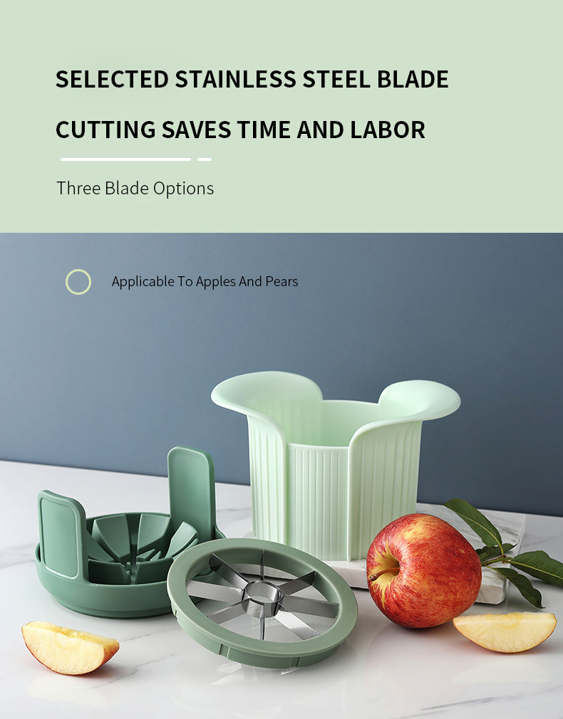 3 In 1 Multifunctional Slicer Corer Cutter Vegetable Fruit Tools Home Gadget Apple Cutter Slicer With Base