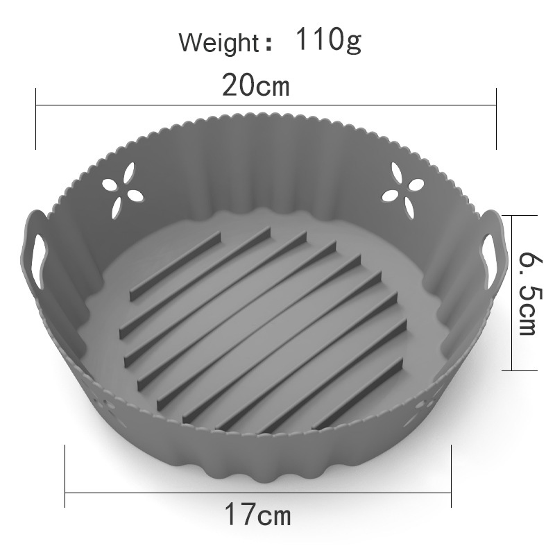 3pcs New Foldable High-temperature Resistant Air Fryer Silicone Pot Round Silicone Reusable Air Fryer Liners Bundle Accessories