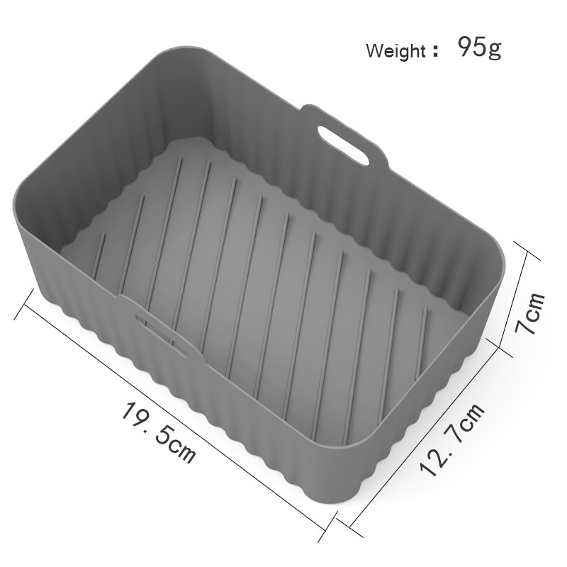 95g Food Grade Air Fryer Reusable Square Air Fryer Liner Liners Accessories Reusable Silicone Air Fryer Pot