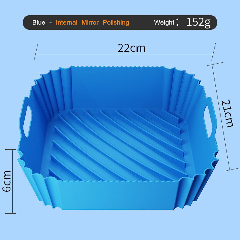 152g Customized color Non-stick Easy to clean Silicone Air Fryer Accessories Basket Silicone Air Fryer Liners