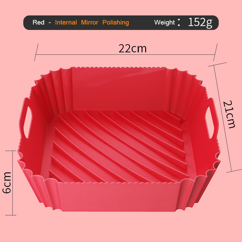 152g Customized color Non-stick Easy to clean Silicone Air Fryer Accessories Basket Silicone Air Fryer Liners