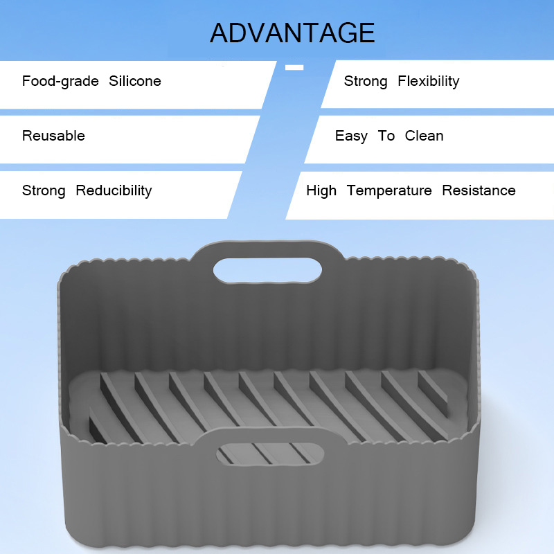140g Air Fryer Silicone Pots Reusable Silicone Air Fryer Liners Food Safe Non Stick Air Fryer Basket Accessories