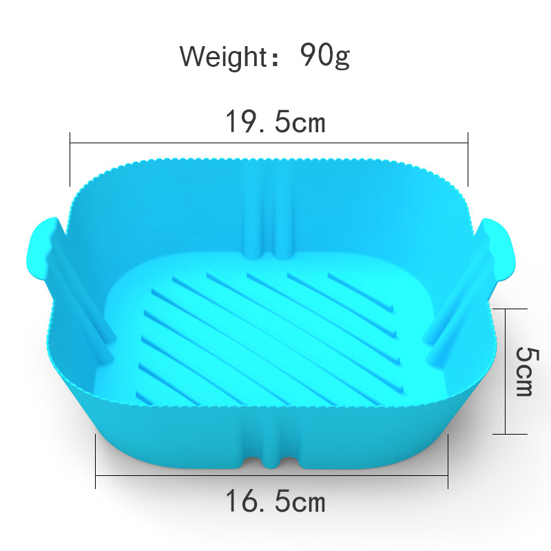 90g Silicone Air Fryer Pot Bake Dish Foldable Baking Pan Tools Silicone Air Fryer Accessories Silicone Air Fryer Liners