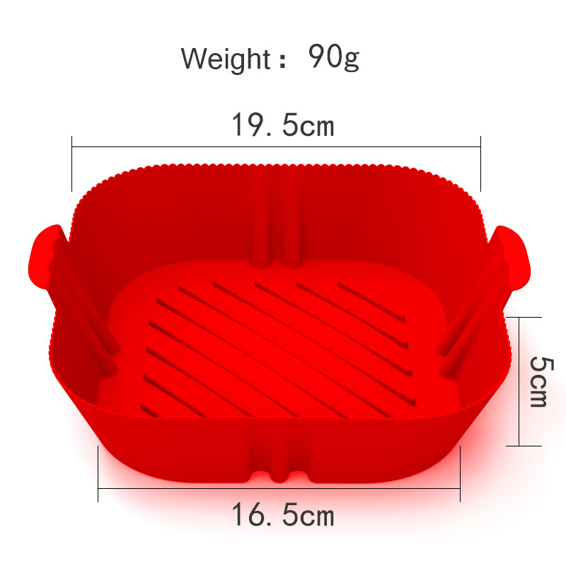 90g Silicone Air Fryer Pot Bake Dish Foldable Baking Pan Tools Silicone Air Fryer Accessories Silicone Air Fryer Liners