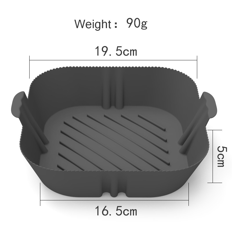 90g Silicone Air Fryer Pot Bake Dish Foldable Baking Pan Tools Silicone Air Fryer Accessories Silicone Air Fryer Liners