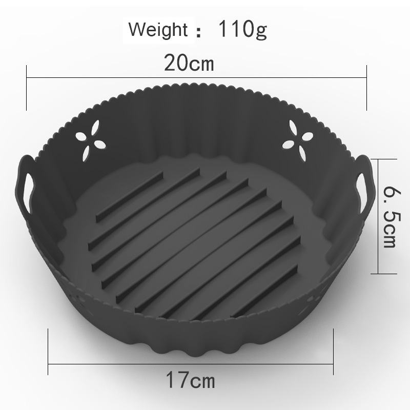 110g Reusable Air Fryer Liners Non Stick Silicone Food Safe Silicone Air Fryer Basket Accessories Air Fryer Silicone Pot