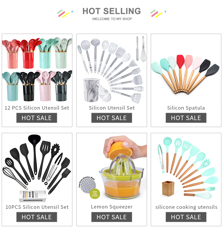 white silicone cooking utensils