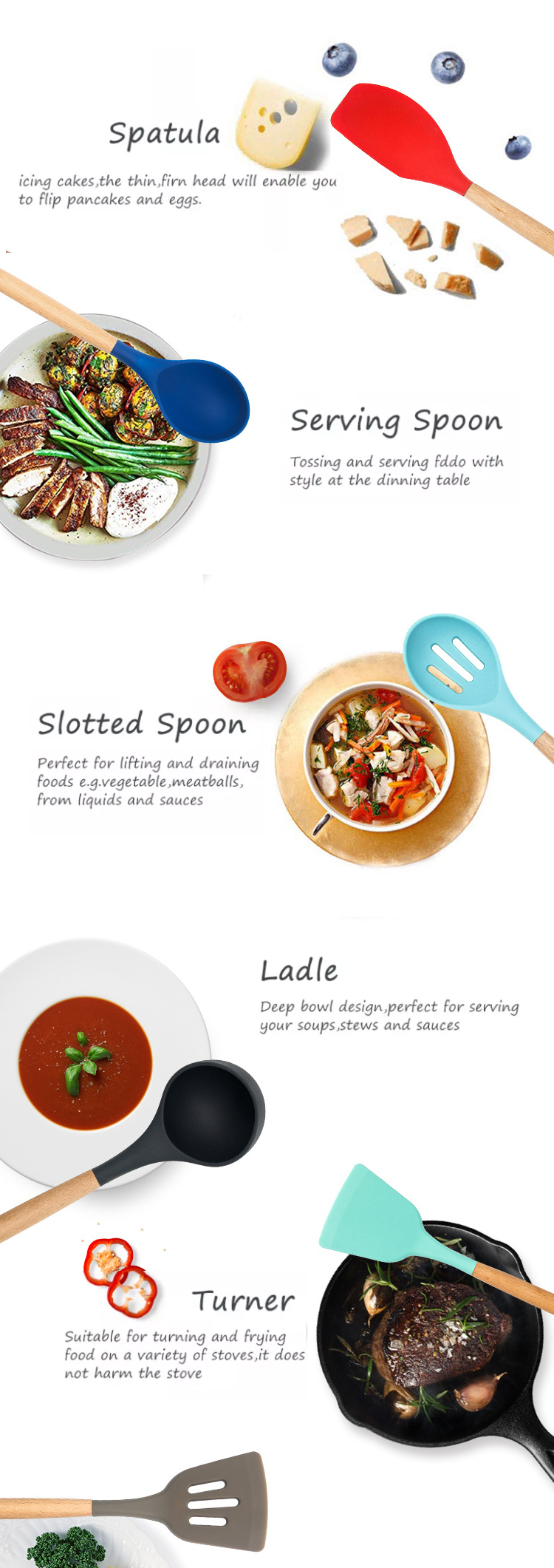 white silicone cooking utensils