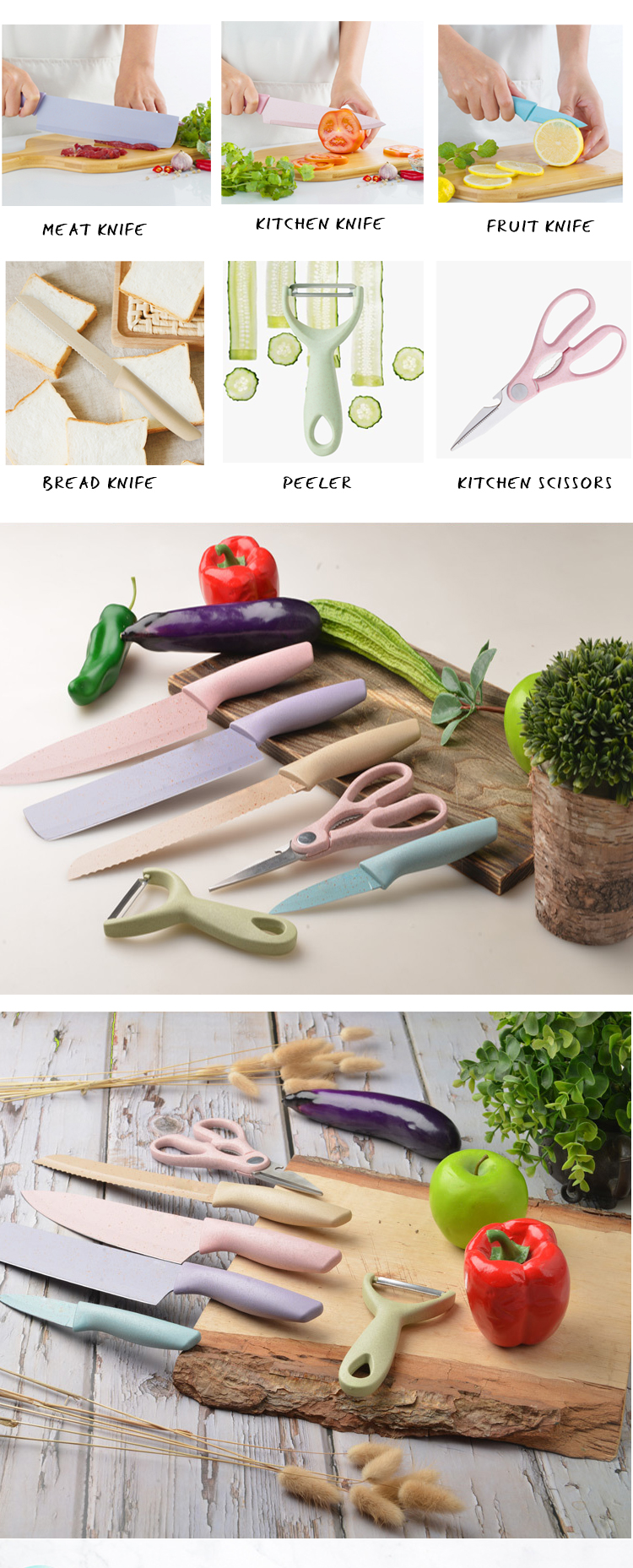 18pcs Cooking Gadget Heat-Resistant Silicone Spatula colorful knife set stainless steel kitchen knife set kitchen Utensil Set