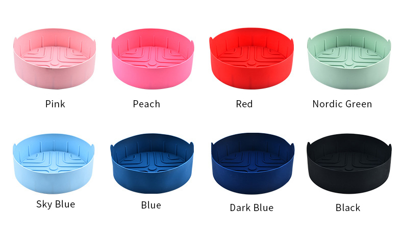 259g Foldable air fryer silicone liner Oven Baking Basket kitchen bakeware set No Stick air fryer liners silicone