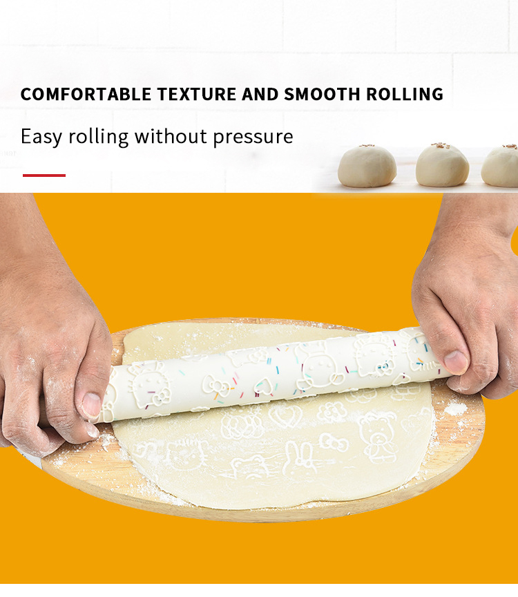 Factory Selling Non Stick Baking Fondant Mini Pizza Dough Roller Baking Utensils Silicone Rolling Pin Professional Rolling Pin