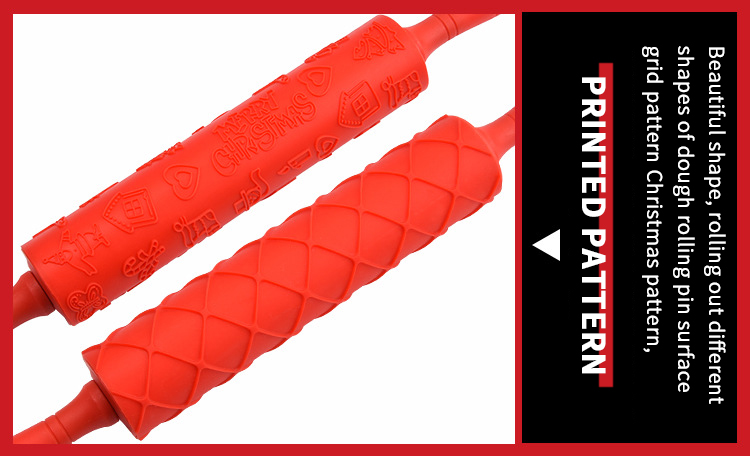 10 Inch Plastic Embossed Rolling Pin Embossing Fondant Rolling Pins Baking Tools Pie Crust Cookie Pastry Icing Clay Dough