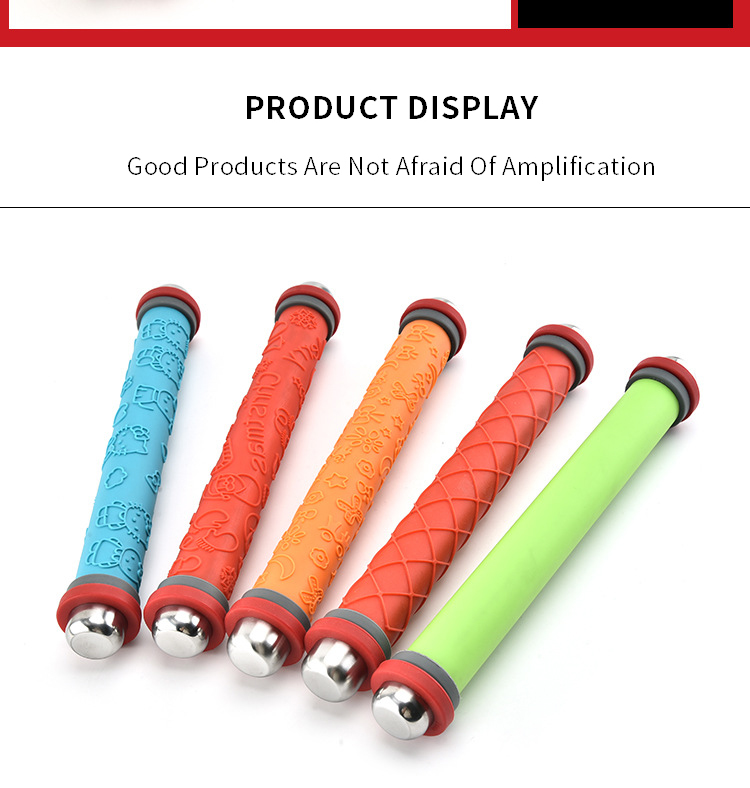 Multifunction Kitchen Utensils Kitchen Gadgets Adjustable Rolling Pin silicone Rolling Pin Baking Tools Engraved Rolling Pin