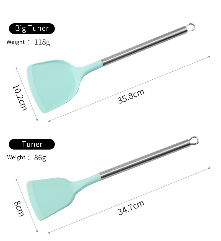 Hot Sale 14Pcs Stainless Steel Handle Silicone kitchen cooking utensils Cookware Kitchen accessories Sets of Kitchen Utensil