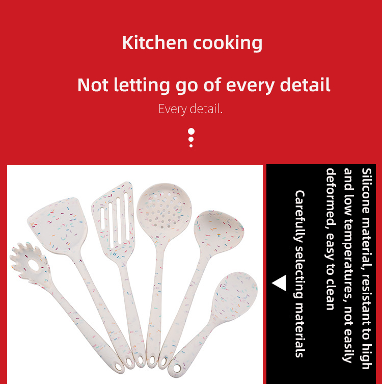 High Quality 6pcs Wholesale Kitchen Accessories Cooking Tools Utensil Cookware Sets Kitchenware Of Silicone Kitchen Utensil Sets