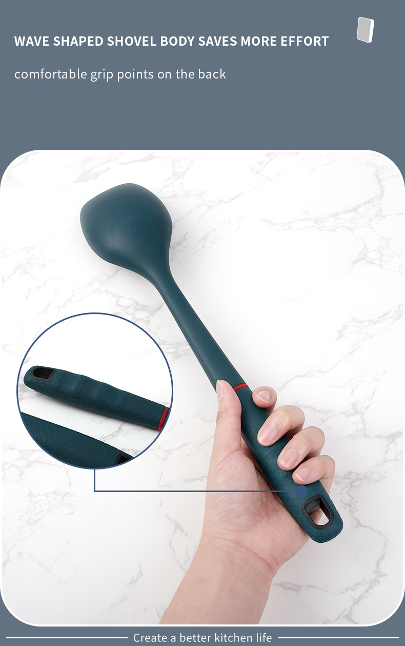 Newest 6 Piece Set Of Silicone Kitchen Utensil Set kitchen Gadget Kitchen Ware Accessories Silicon Utensils Cooking Tools Sets
