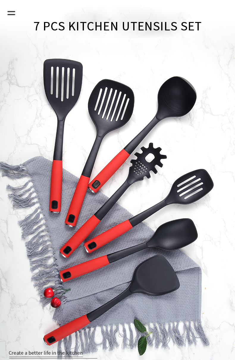 7 PCS Kitchenware Utensils de Cocina Cooking Utensils Set Kitchen Tools Nylon Kitchen Utensils accessories