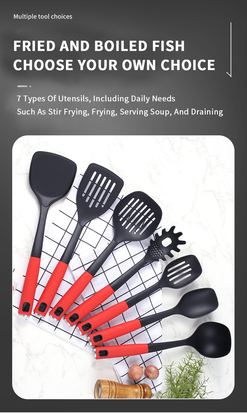 7 PCS Kitchenware Utensils de Cocina Cooking Utensils Set Kitchen Tools Nylon Kitchen Utensils accessories
